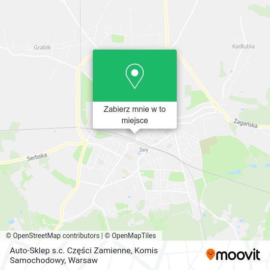 Mapa Auto-Sklep s.c. Części Zamienne, Komis Samochodowy