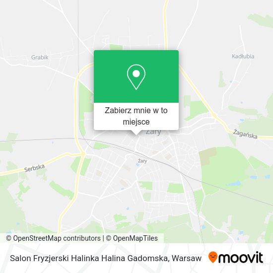 Mapa Salon Fryzjerski Halinka Halina Gadomska