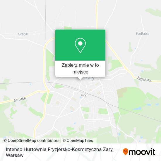 Mapa Intenso Hurtownia Fryzjersko-Kosmetyczna Żary