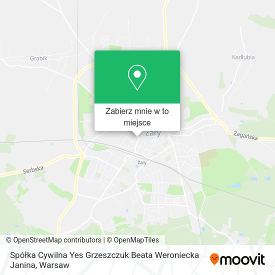 Mapa Spółka Cywilna Yes Grzeszczuk Beata Weroniecka Janina