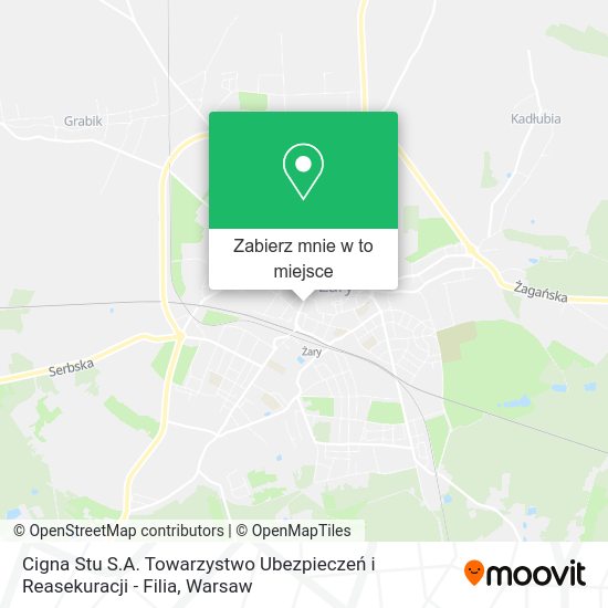 Mapa Cigna Stu S.A. Towarzystwo Ubezpieczeń i Reasekuracji - Filia