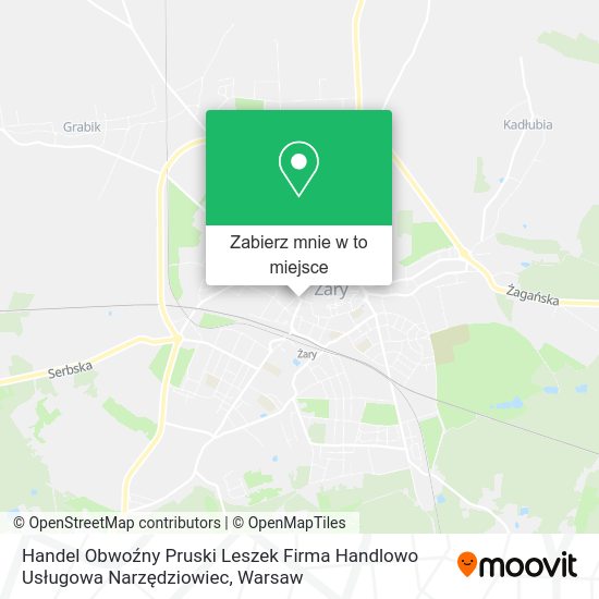 Mapa Handel Obwoźny Pruski Leszek Firma Handlowo Usługowa Narzędziowiec