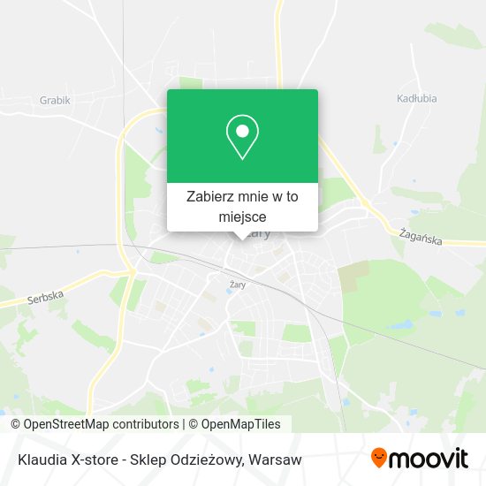 Mapa Klaudia X-store - Sklep Odzieżowy