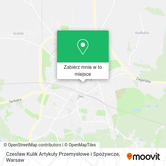 Mapa Czesław Kulik Artykuły Przemysłowe i Spożywcze