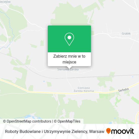 Mapa Roboty Budowlane i Utrzymywynie Zielency