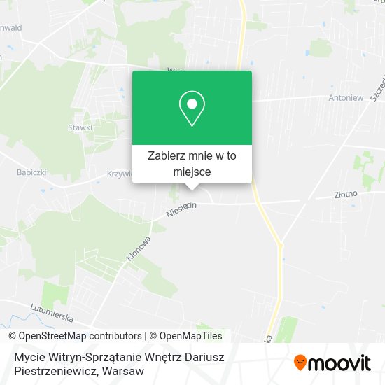 Mapa Mycie Witryn-Sprzątanie Wnętrz Dariusz Piestrzeniewicz