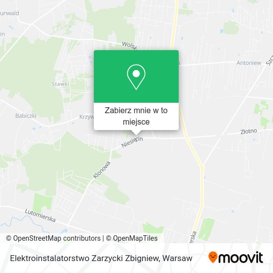 Mapa Elektroinstalatorstwo Zarzycki Zbigniew