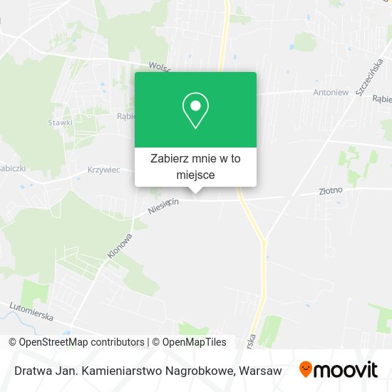 Mapa Dratwa Jan. Kamieniarstwo Nagrobkowe