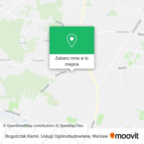 Mapa Bogutczak Kamil. Usługi Ogólnobudowlane