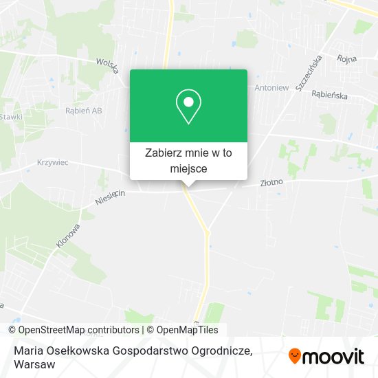 Mapa Maria Osełkowska Gospodarstwo Ogrodnicze