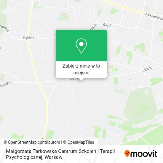 Mapa Małgorzata Tarkowska Centrum Szkoleń i Terapii Psychologicznej