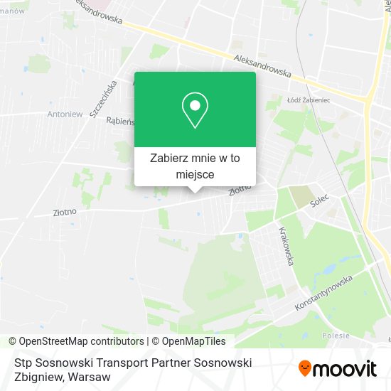 Mapa Stp Sosnowski Transport Partner Sosnowski Zbigniew