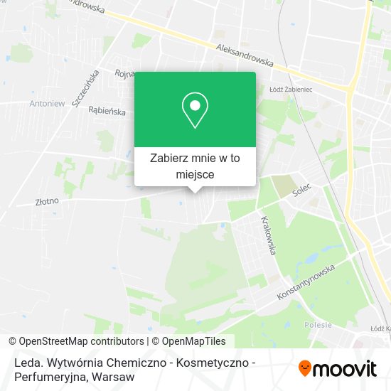 Mapa Leda. Wytwórnia Chemiczno - Kosmetyczno - Perfumeryjna