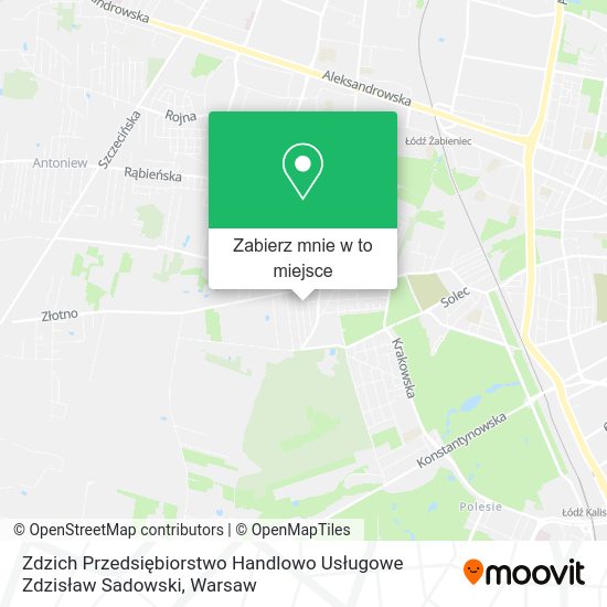 Mapa Zdzich Przedsiębiorstwo Handlowo Usługowe Zdzisław Sadowski