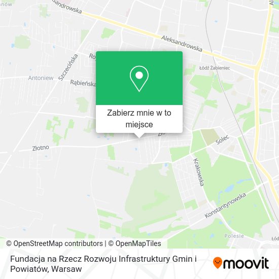 Mapa Fundacja na Rzecz Rozwoju Infrastruktury Gmin i Powiatów