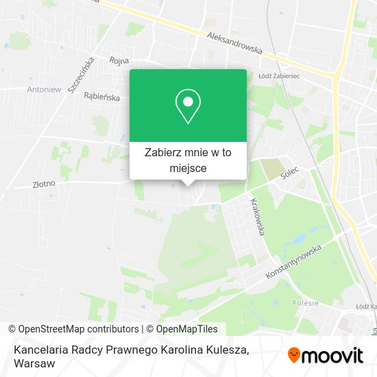 Mapa Kancelaria Radcy Prawnego Karolina Kulesza