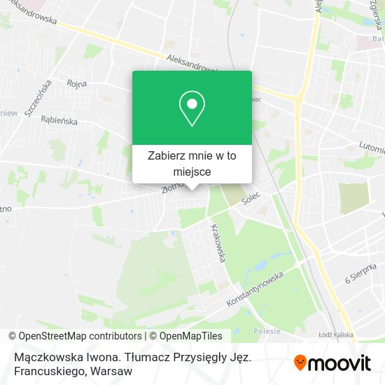 Mapa Mączkowska Iwona. Tłumacz Przysięgły Jęz. Francuskiego