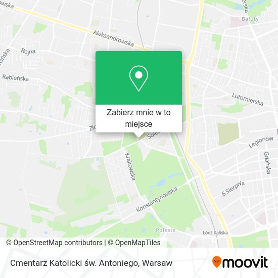 Mapa Cmentarz Katolicki św. Antoniego