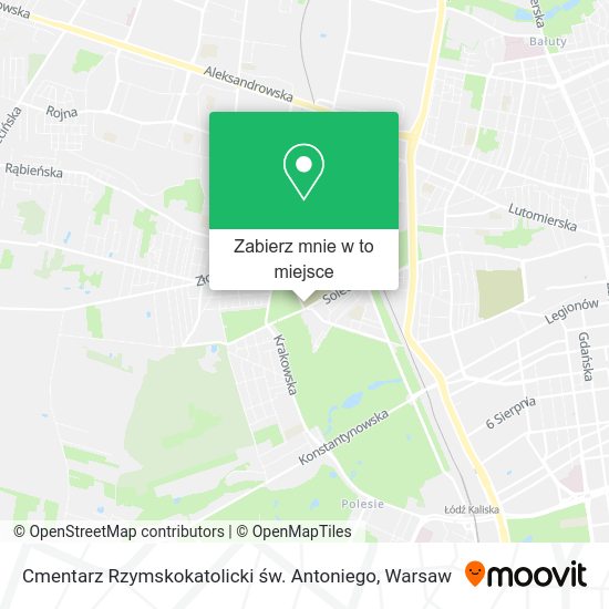 Mapa Cmentarz Rzymskokatolicki św. Antoniego