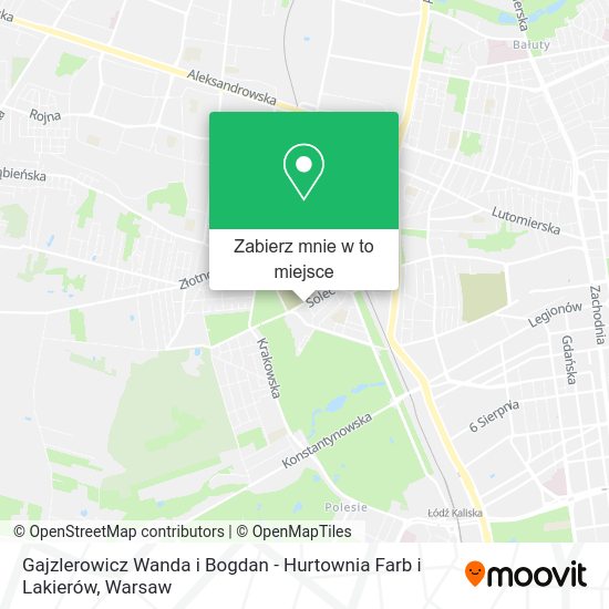 Mapa Gajzlerowicz Wanda i Bogdan - Hurtownia Farb i Lakierów