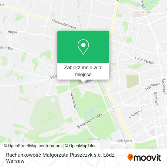 Mapa Rachunkowość Małgorzata Piaszczyk s.c. Łódź