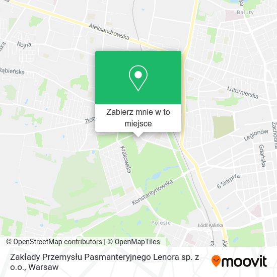 Mapa Zakłady Przemysłu Pasmanteryjnego Lenora sp. z o.o.