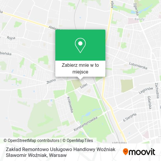 Mapa Zakład Remontowo Usługowo Handlowy Woźniak Sławomir Woźniak