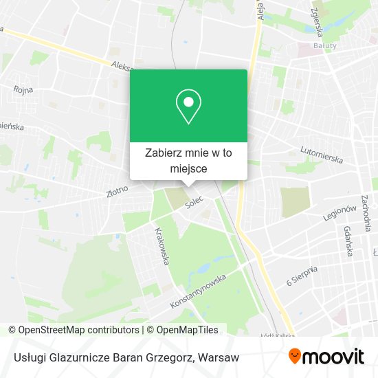 Mapa Usługi Glazurnicze Baran Grzegorz