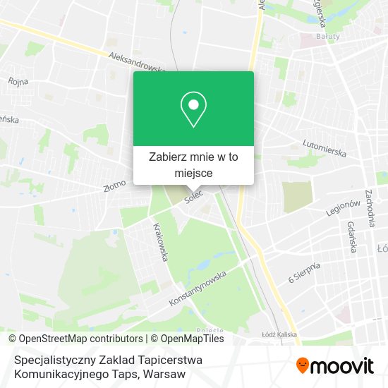 Mapa Specjalistyczny Zaklad Tapicerstwa Komunikacyjnego Taps