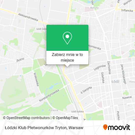 Mapa Łódzki Klub Płetwonurków Tryton