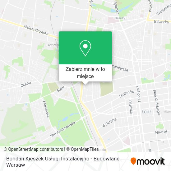 Mapa Bohdan Kieszek Usługi Instalacyjno - Budowlane