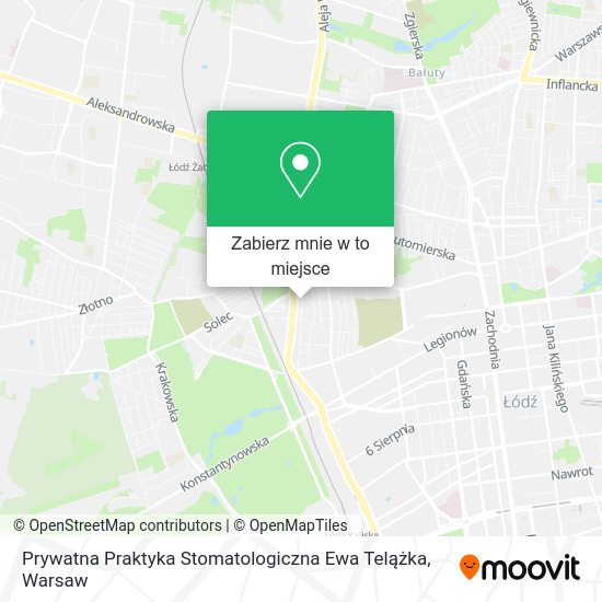 Mapa Prywatna Praktyka Stomatologiczna Ewa Telążka