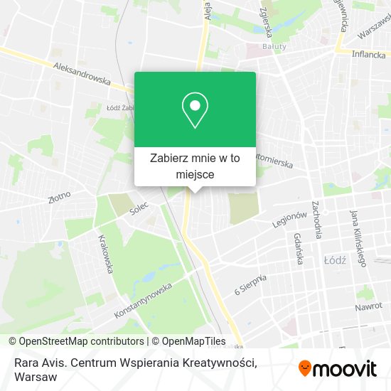 Mapa Rara Avis. Centrum Wspierania Kreatywności