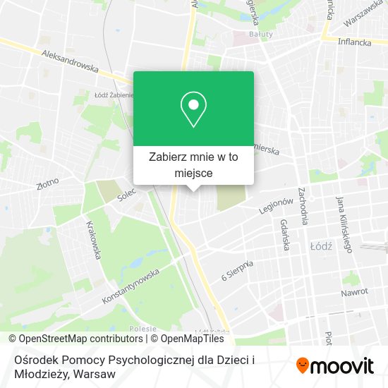 Mapa Ośrodek Pomocy Psychologicznej dla Dzieci i Młodzieży