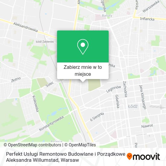 Mapa Perfekt Usługi Remontowo Budowlane i Porządkowe Aleksandra Willumstad