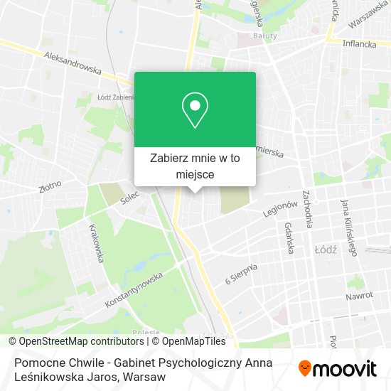 Mapa Pomocne Chwile - Gabinet Psychologiczny Anna Leśnikowska Jaros