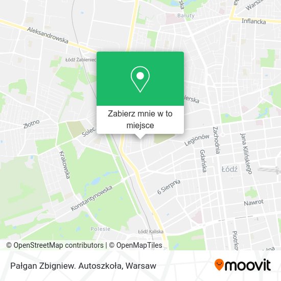 Mapa Pałgan Zbigniew. Autoszkoła