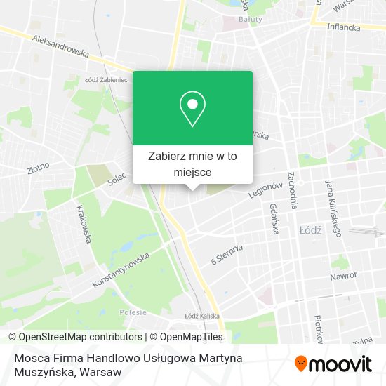 Mapa Mosca Firma Handlowo Usługowa Martyna Muszyńska