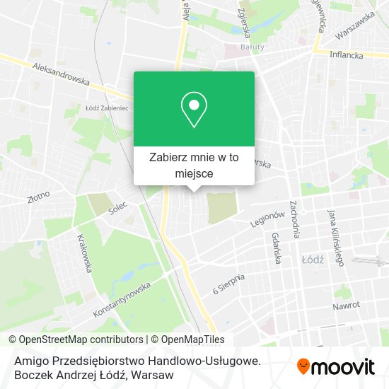 Mapa Amigo Przedsiębiorstwo Handlowo-Usługowe. Boczek Andrzej Łódź