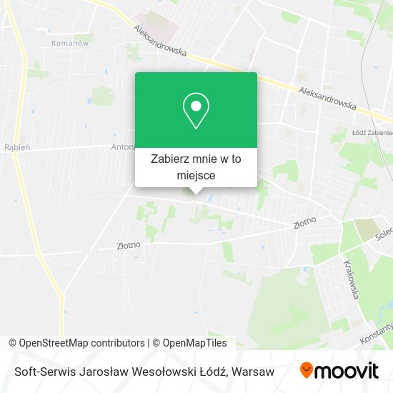 Mapa Soft-Serwis Jarosław Wesołowski Łódź