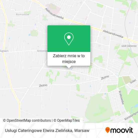 Mapa Usługi Cateringowe Elwira Zielińska