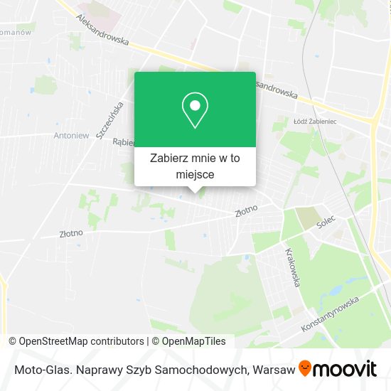 Mapa Moto-Glas. Naprawy Szyb Samochodowych
