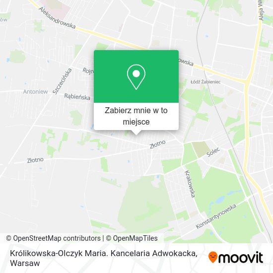 Mapa Królikowska-Olczyk Maria. Kancelaria Adwokacka