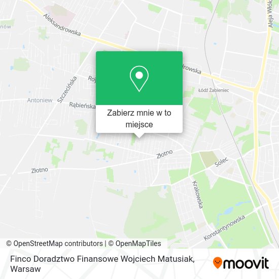 Mapa Finco Doradztwo Finansowe Wojciech Matusiak