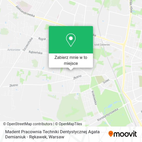 Mapa Madent Pracownia Techniki Dentystycznej Agata Demianiuk - Rękawek