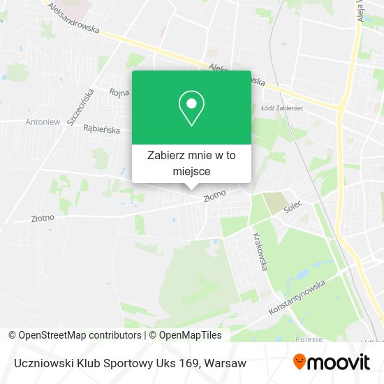 Mapa Uczniowski Klub Sportowy Uks 169