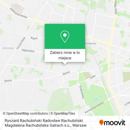 Mapa Ryszard Rachubiński Radosław Rachubiński Magdalena Rachubińska Galrach s.c.