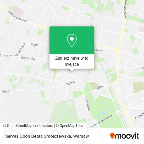 Mapa Serwis Opon Beata Smolczewska