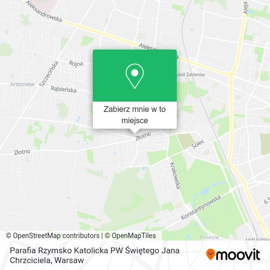 Mapa Parafia Rzymsko Katolicka PW Świętego Jana Chrzciciela