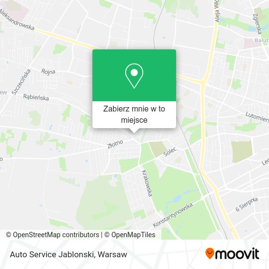 Mapa Auto Service Jablonski